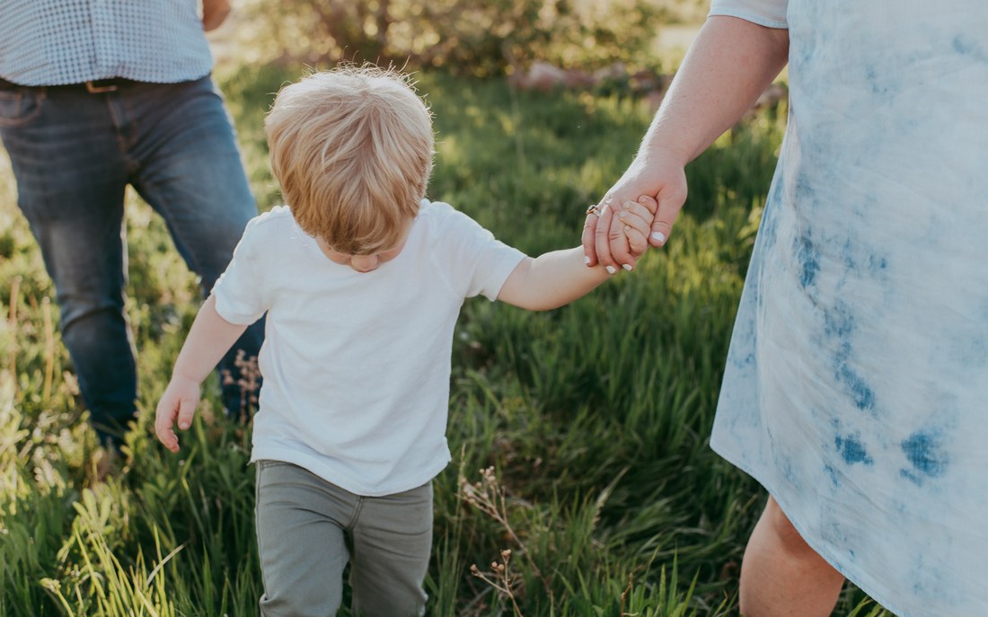 A Mothered family walking together