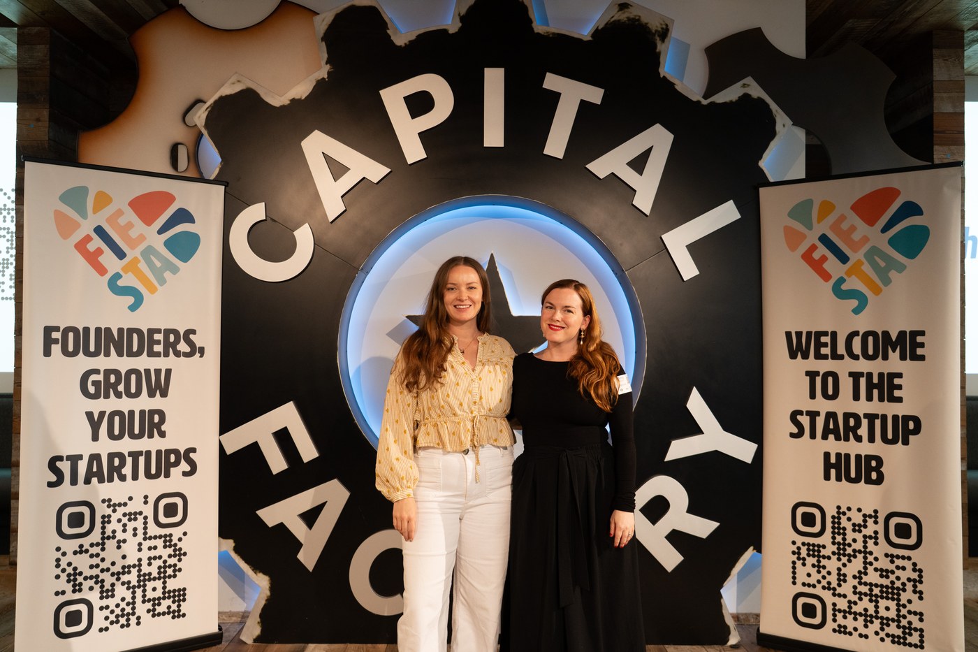 Amy Kiska and Molly Morse at a founders event